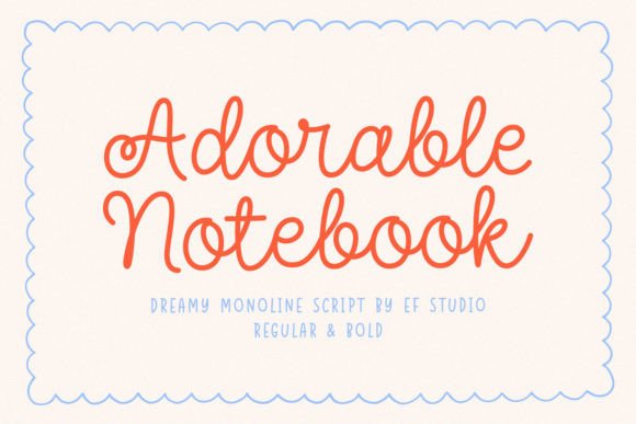 Adorable Notebook Font: A Playful Script for Warm Designs
