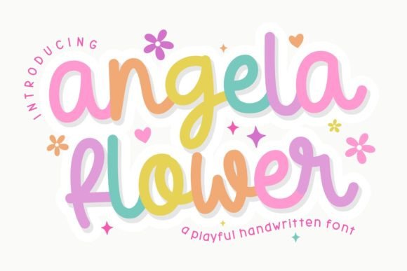 Angela Flower: A Daring Cursive Font for Enchanting Designs