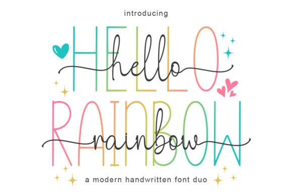 Hello Rainbow Duo: The Perfect Blend of Elegance and Modernity in Typography