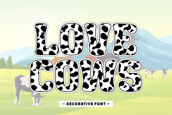 Love Cows: A Whimsical Typeface for Bold Designs