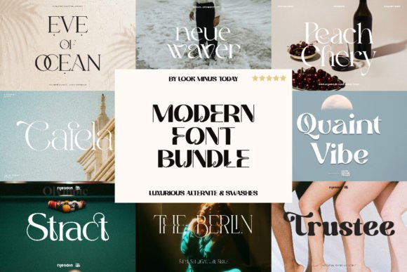 Modern Bundles: 8 Premium Serif Fonts for Design