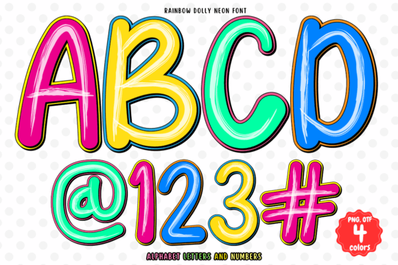 Rainbow Dolly Neon: A Vibrant Font for Bold Designs