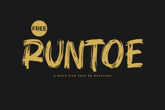 Runtoe: A Modern Brush Font for Bold Creative Expression