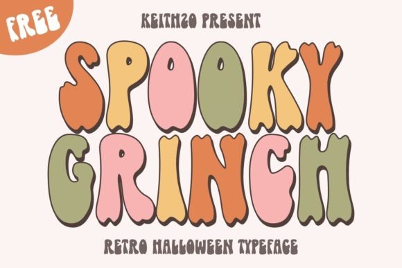 Spooky Grinch: A Retro-Groovy Halloween Font