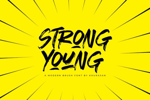 Strong Young: A Modern Brush Font for Professional Design Workflows