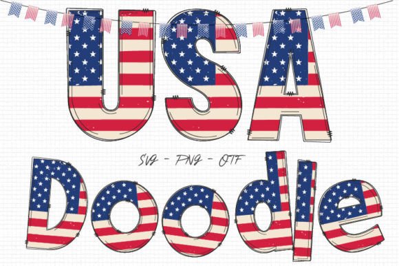 Usa Doodle: A Patriotic Color Font for Creative Projects