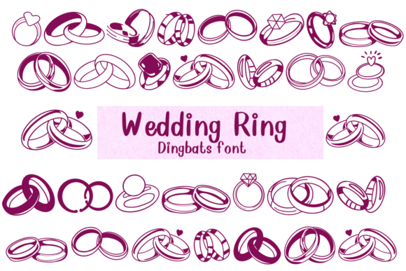 Wedding Ring: A Romantic Dingbats Font for Creators